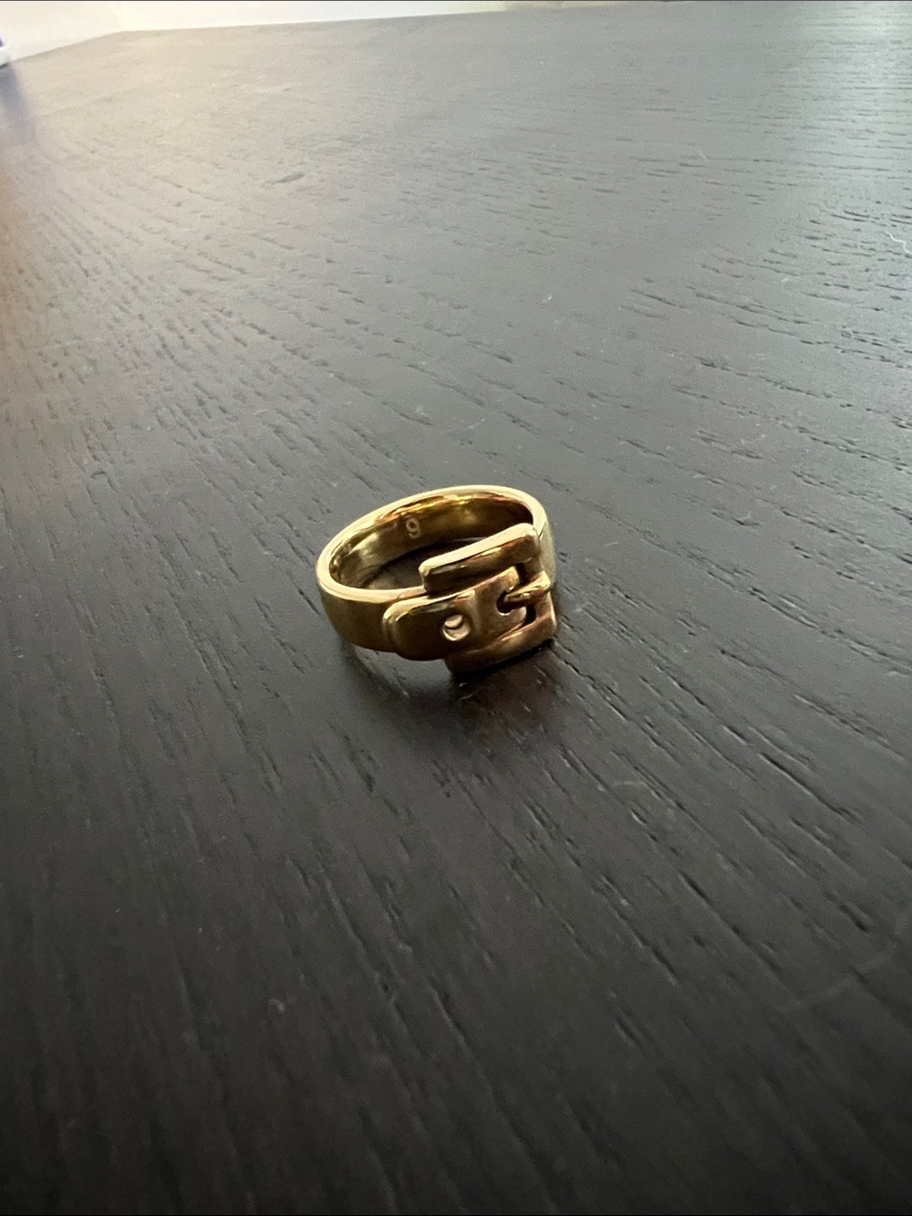 Michael Kors Gold Tone Buckle Ring